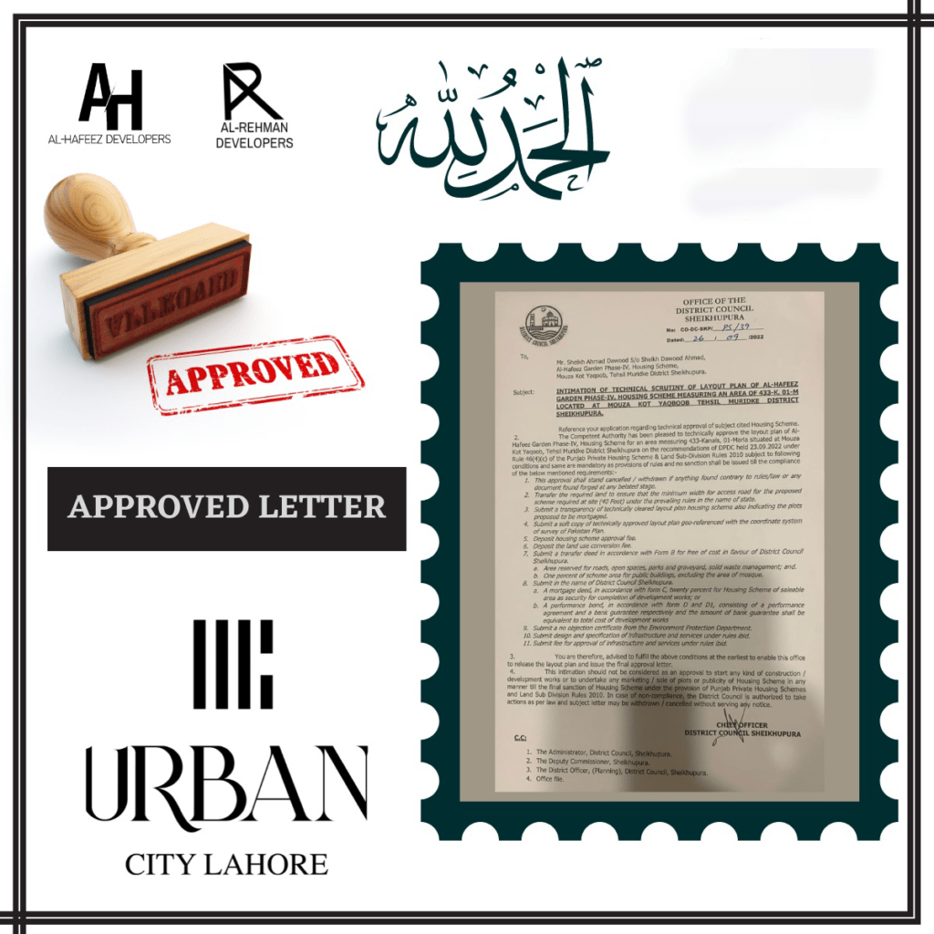 Urban City Lahore TMA LDA Approved