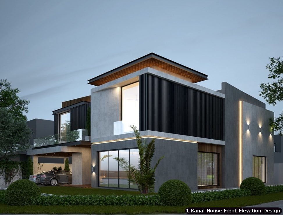 Latest & Unique 1 Kanal House Front Elevation Designs in Pakistan