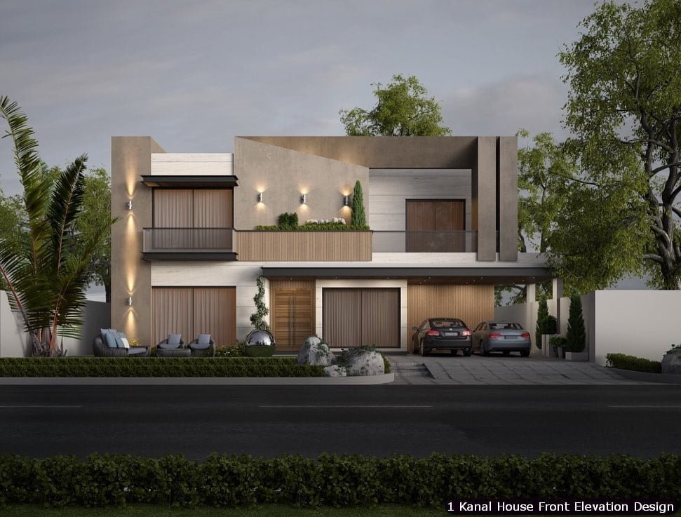 Latest & Unique 1 Kanal House Front Elevation Designs In Pakistan