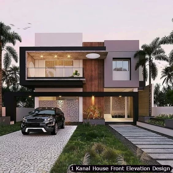 1 One Kanal Modern House Front Elevation Design (35)