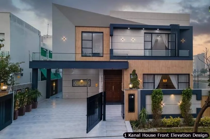1 One Kanal Modern House Front Elevation Design (38)