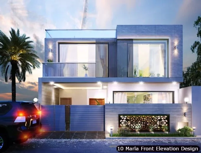 10 Marla House Front Elevation Design (195)