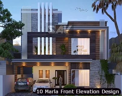 10 Marla House Front Elevation Design (201)
