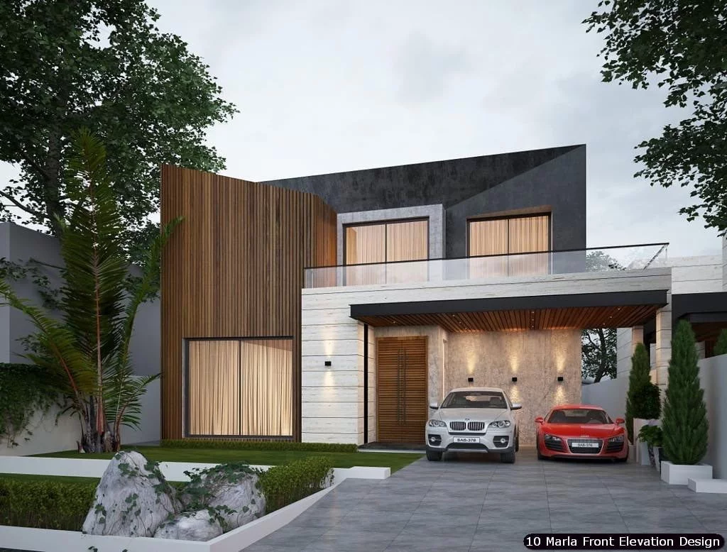 10 Marla House Front Elevation Design (205)