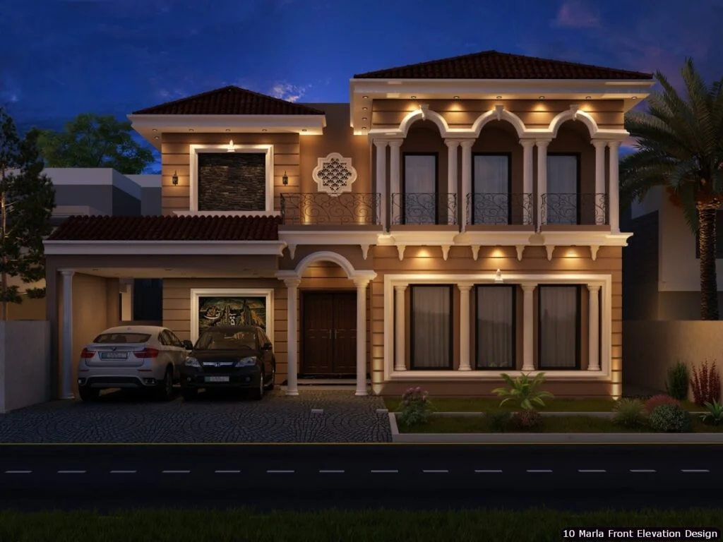 10 Marla House Front Elevation Design (207)