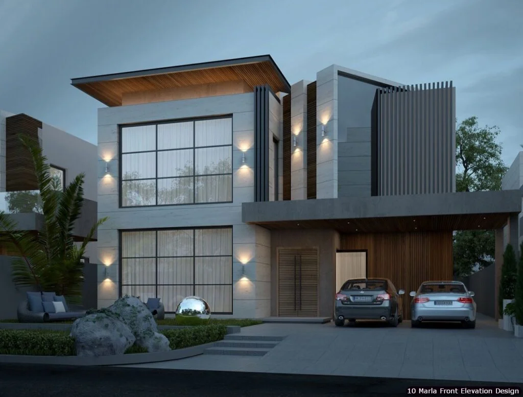 10 Marla House Front Elevation Design (208)