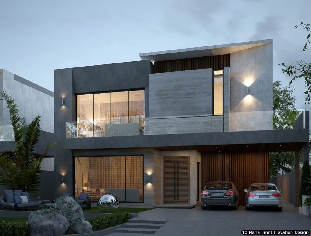 10 Marla House Front Elevation Design (210)