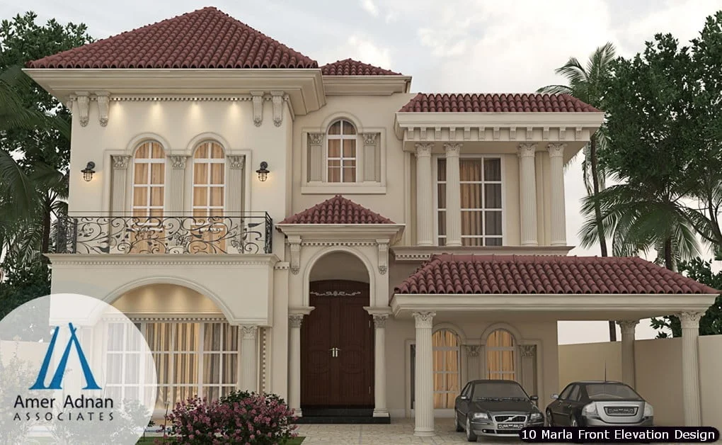 10 Marla House Front Elevation Design (212)