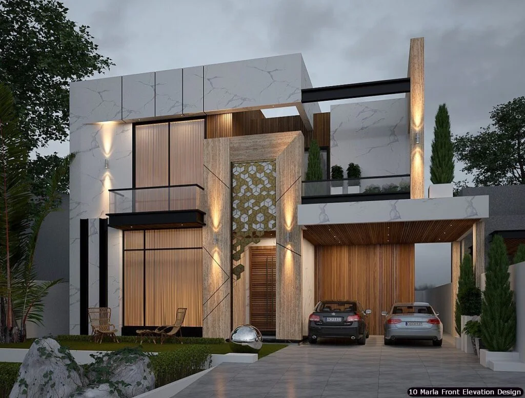10 Marla House Front Elevation Design (214)