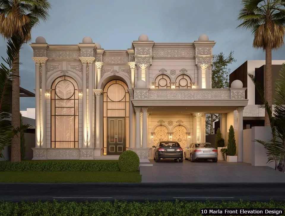 10 Marla House Front Elevation Design (215)