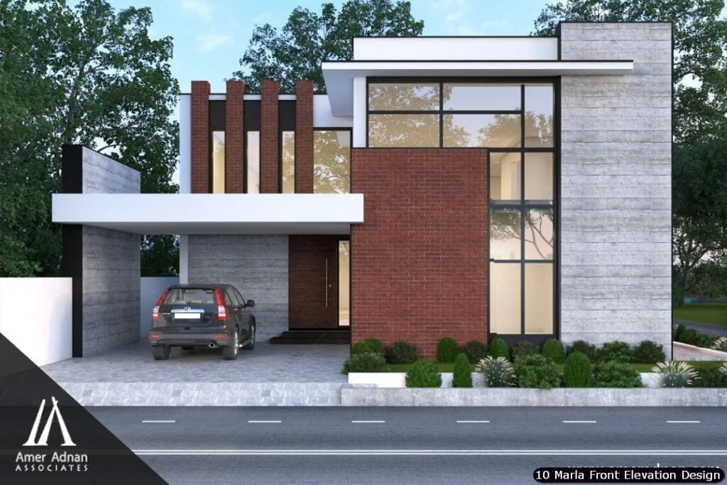 10 Marla House Front Elevation Design (217)