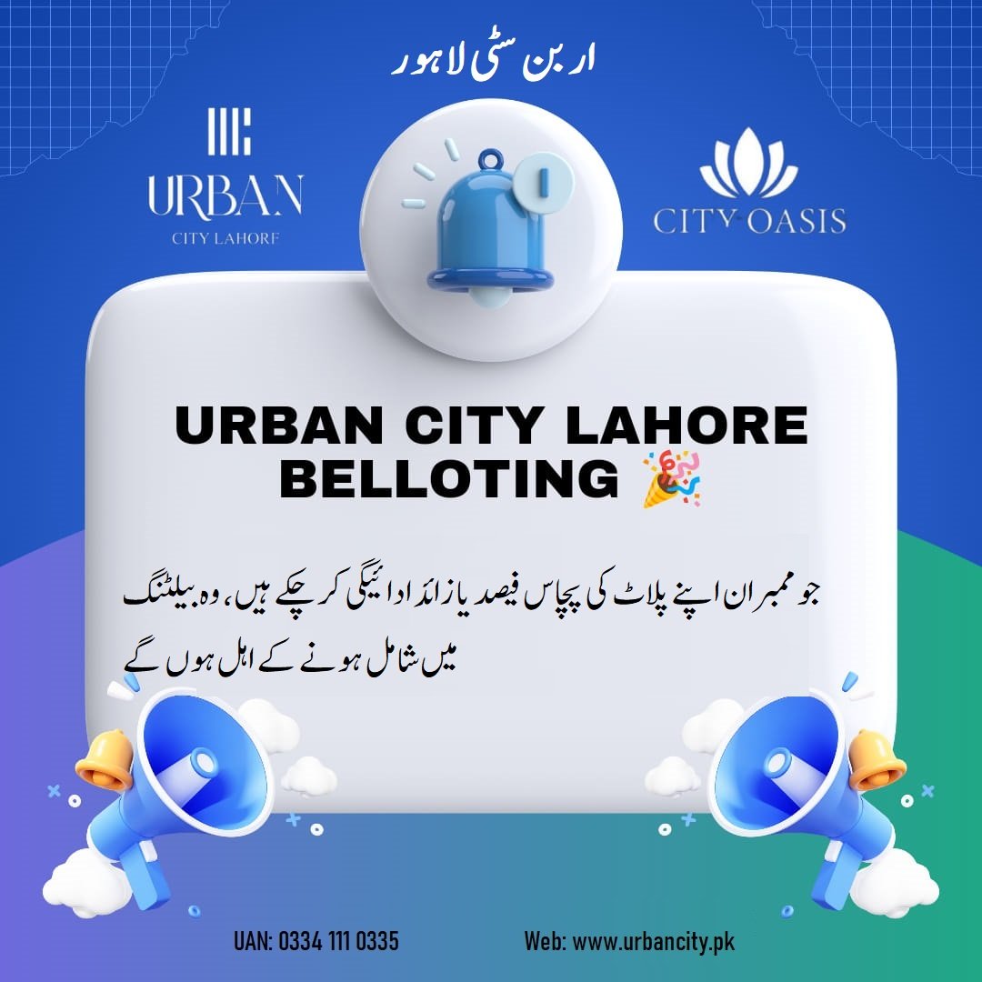 Balloting of City Oasis Block at Urban City Lahore