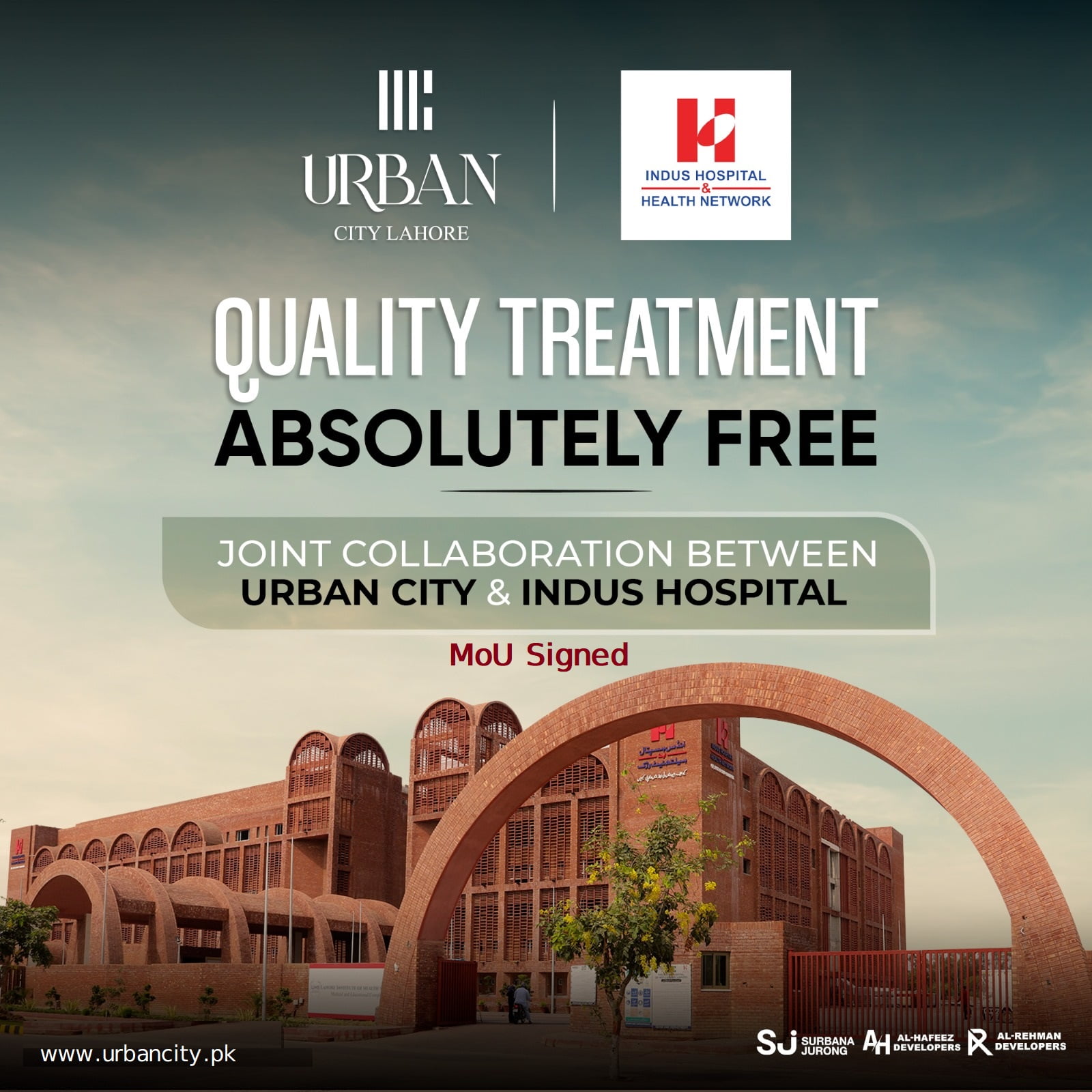 MoU Signed Between Urban City Lahore & Indus Hospital