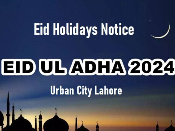 Eid ul Adha Holidays at Urban City Lahore