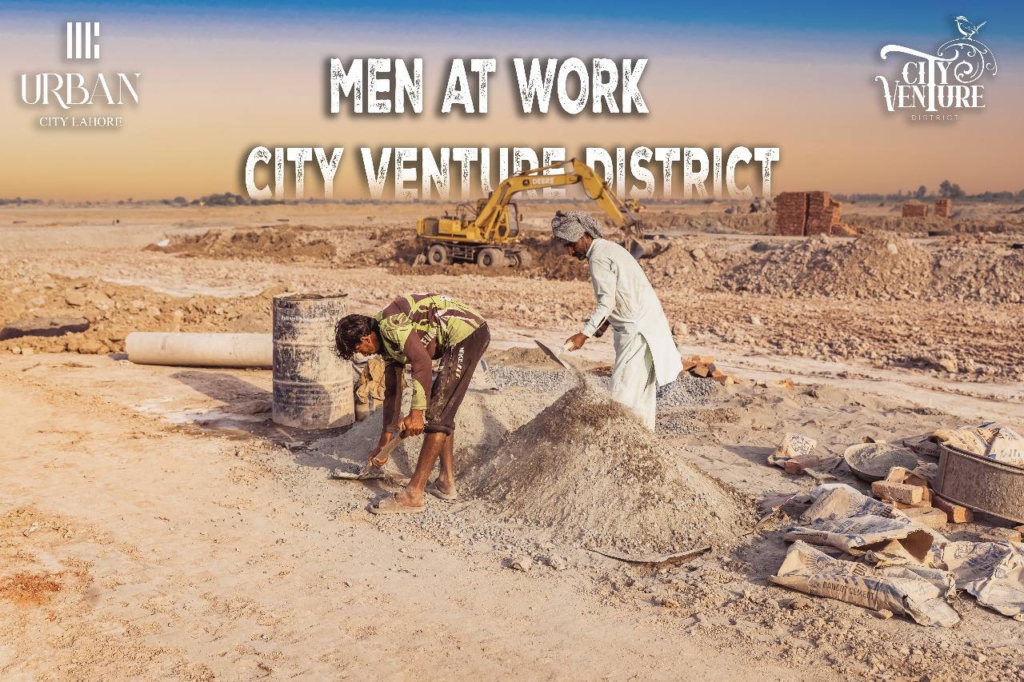Men at Work in City Venture Block