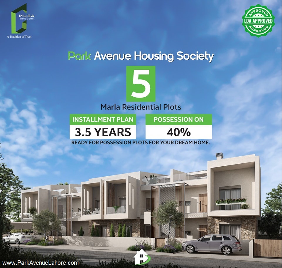 On Ground Plots on Installments in Park Avenue Lahore