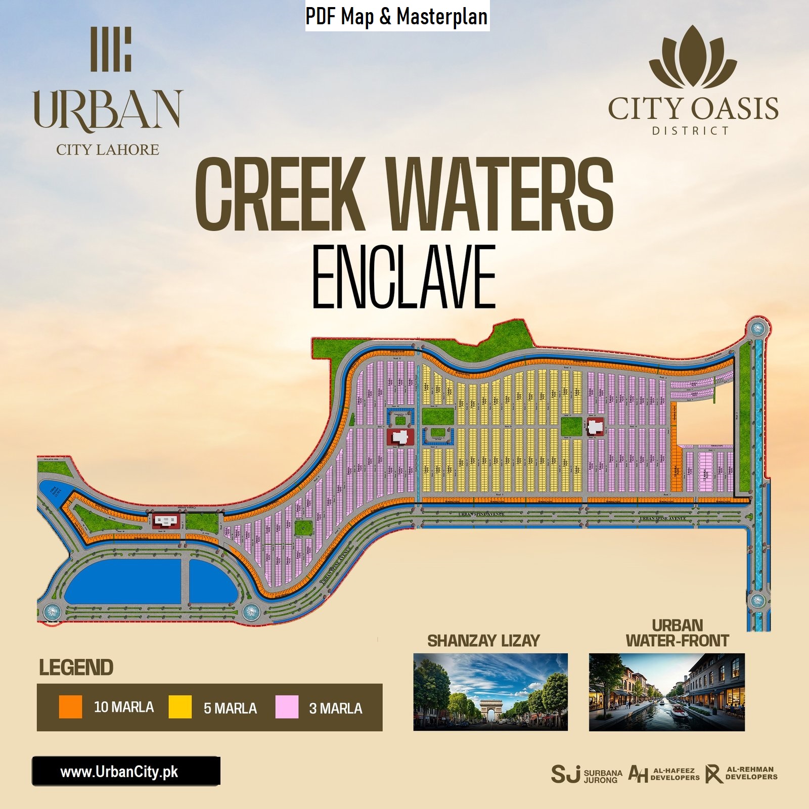 Creek Waters Enclave City Osis Block PDF Map & Masterplan