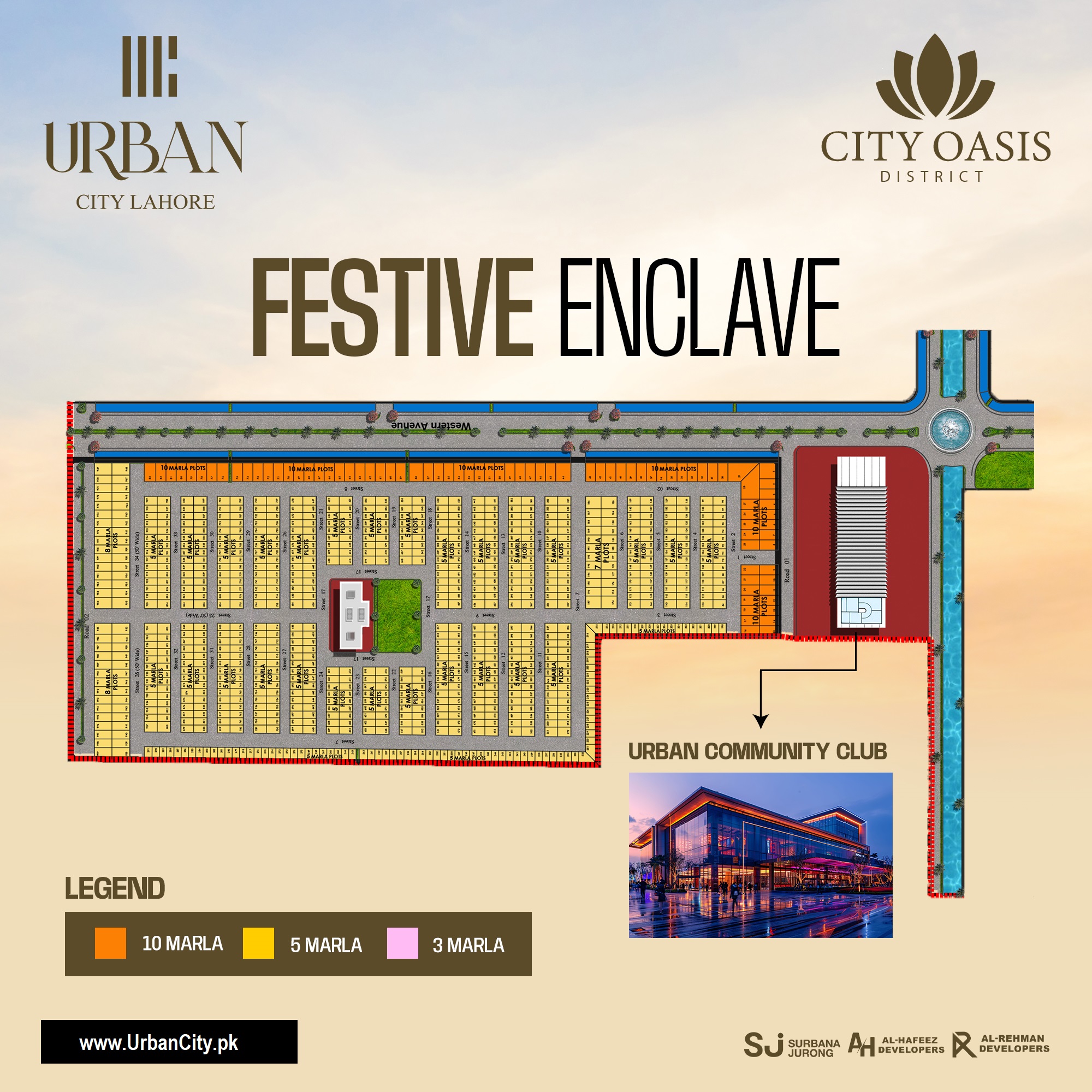 Festive Enclave City Oasis Block