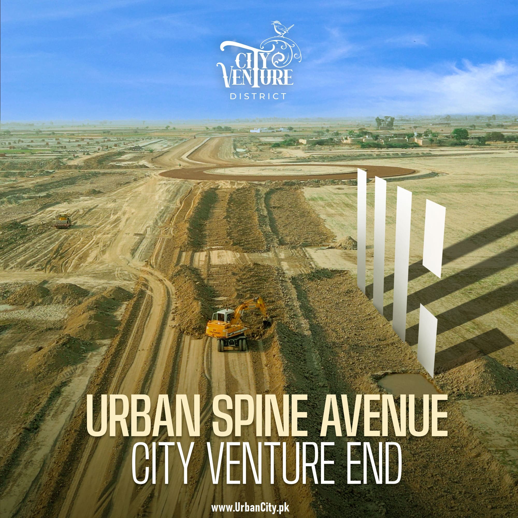 Urban Spine Avenue Connecting the Land Marks of Urban City Lahore