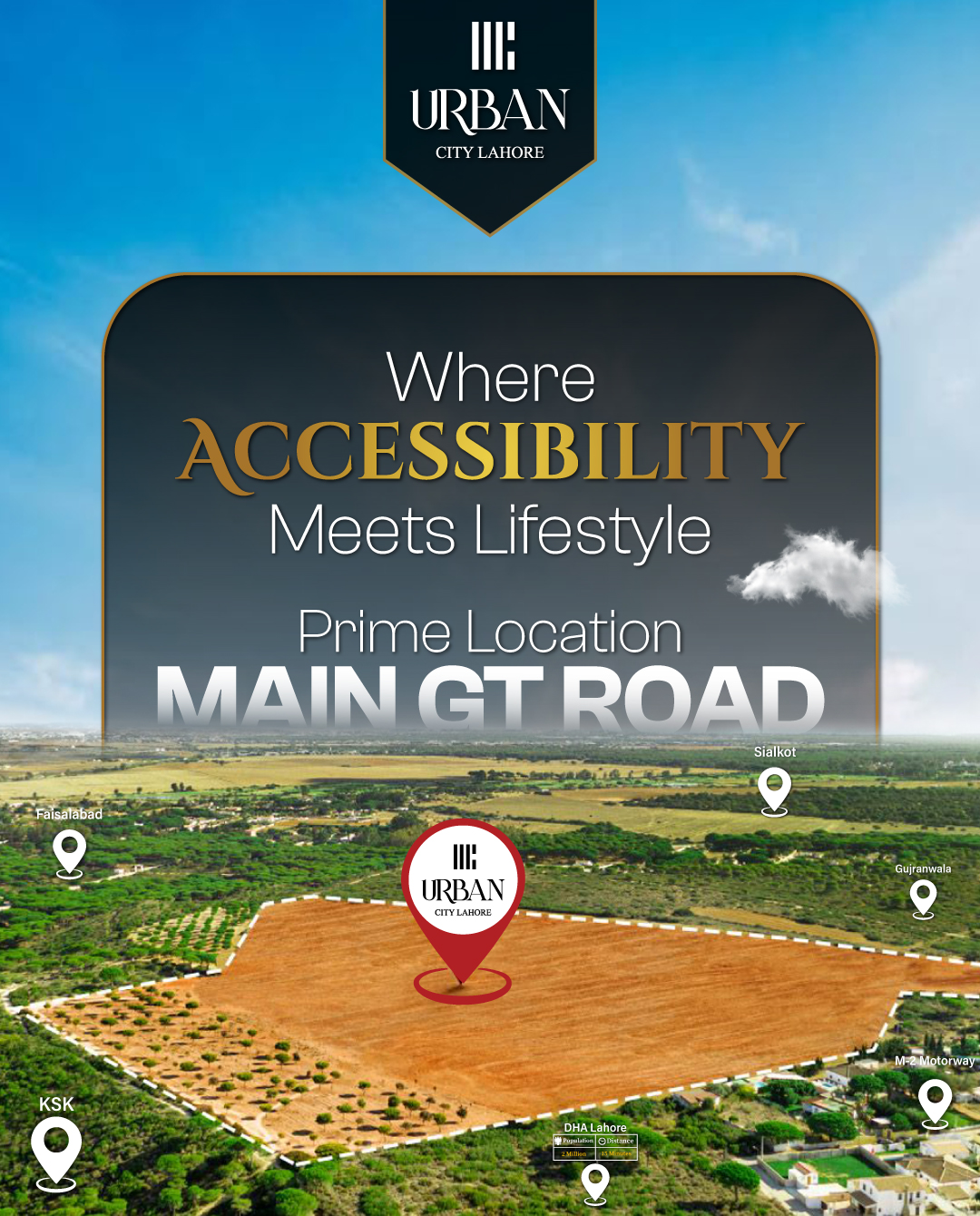 Direct GT Access for Urban City Lahore