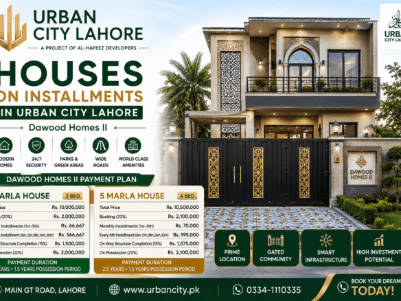 Urban City Lahore House on Installments
